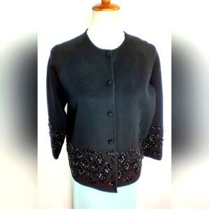 VINTAGE MARCO POLO BEADED BOX CARDIGAN